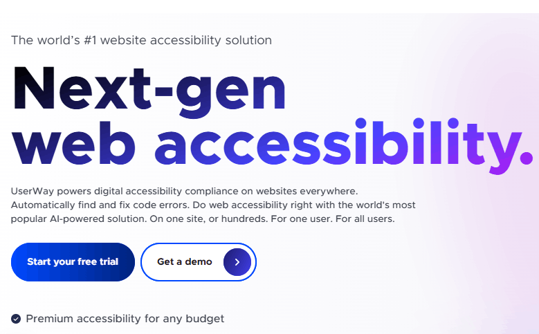 UserWay Sign Up